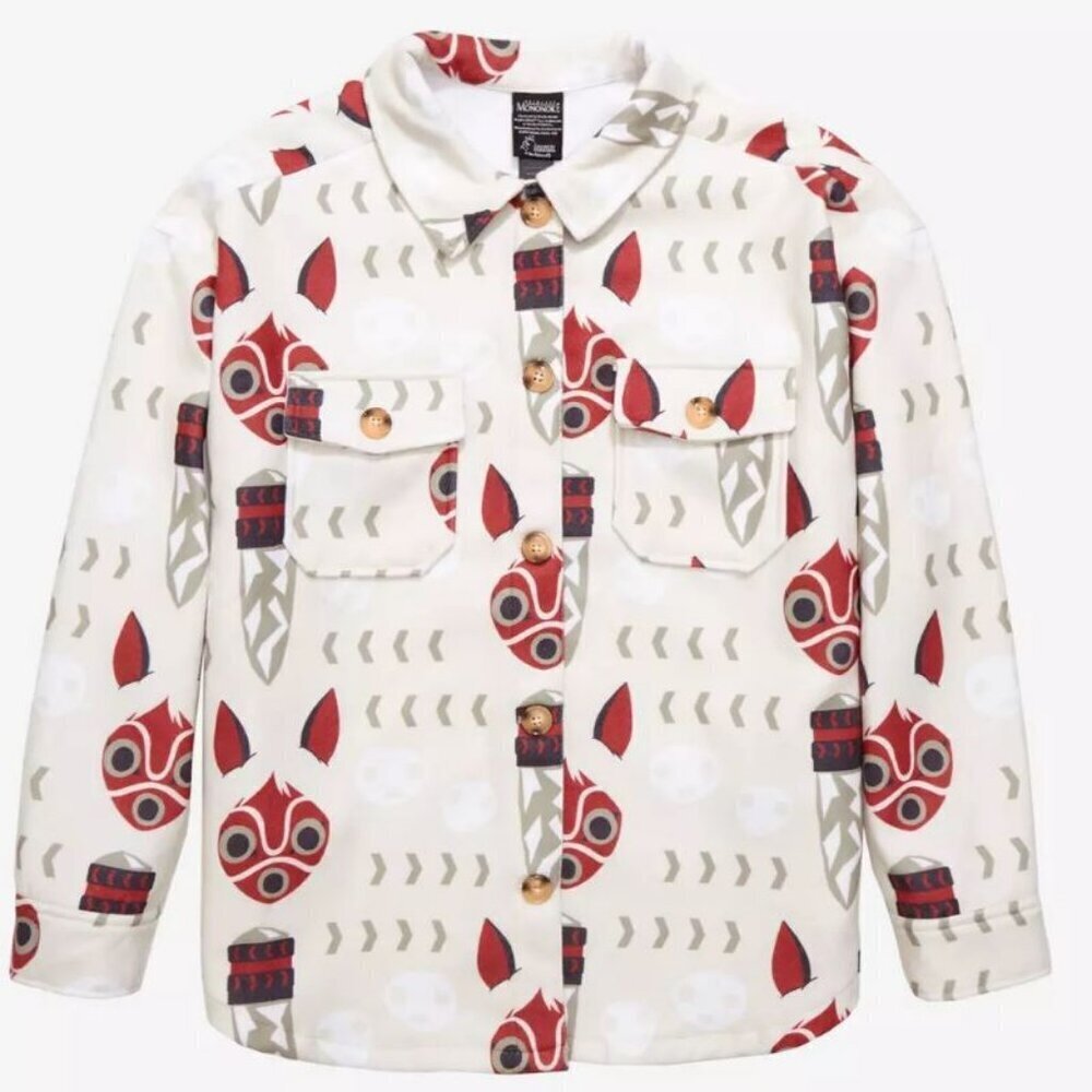 NEW! Studio Ghibli Princess Mononoke San's Mask Polar Fleece Jacket (Exclusive)